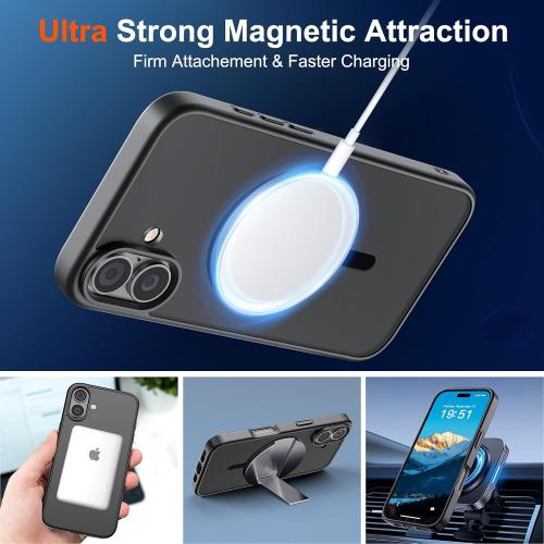 SUPFINE Magnetic for iPhone 17 Case Black