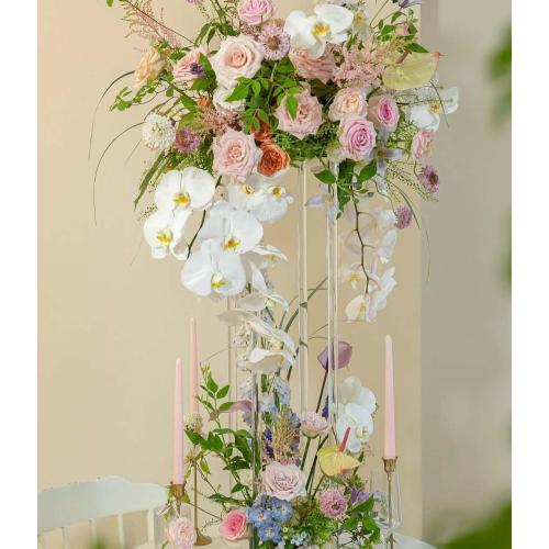31.5inch 10 Set Acrylic Flower Vase Column Stand Wedding Flower vase Wedding Centerpieces for Tables
