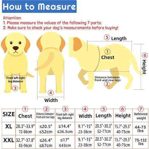 Snugrance Large Dog Wheelchair for Back Legs, Adjustable Rear Leg Wheelchair Support Cart with Breathable Air Mesh Harness for Arthritis Paralysis Post-Surgery Recovery, Check Size Chart Image for Fit