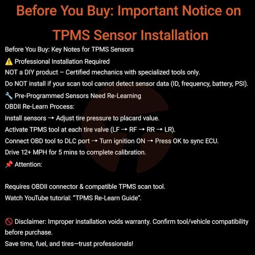 TPMS Sensors Compatible with Jeep, Dodge, Ram, Chrysler, and Fiat – 433MHz Tire Pressure Monitoring System – Replaces #56029398AA, 56029398AB, 68241067AA, 68241067AB, 68402371AA, 68464665AA (1 Pack)