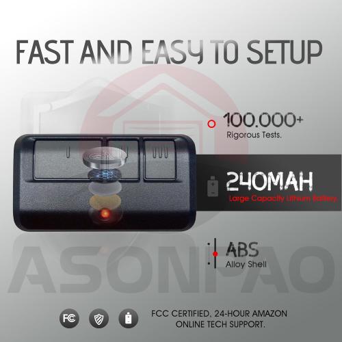 2 for 953EV-P2 953ESTD Universal Chamberlain LiftMaster Sears Craftsman Garage Door Opener Remote, 3-Year-Warranty