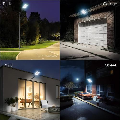 Solar Flood Lights Waterproof Wide Angle Dusk to Dawn Outdoor Lighting