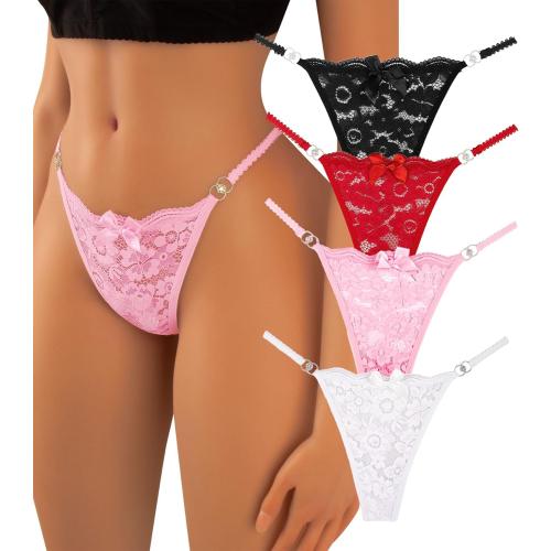 Size 4 XL 5 Thongs Women G-String Thongs Panties T Back Breathable Sexy Underwear