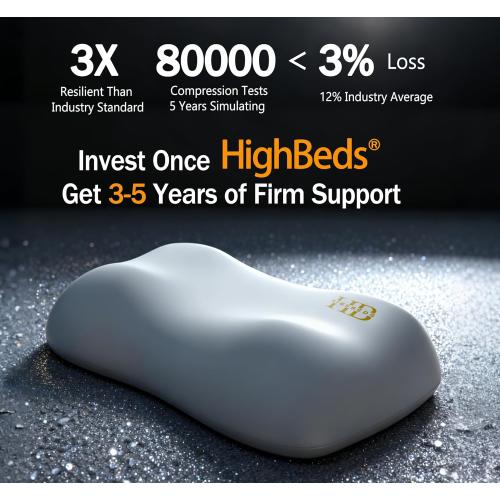 Cervical Neck Pillow for Neck Pain Relief- Memory Foam Pillow for Side and Back Sleepers, BASF Support with Ergonomic Pillow