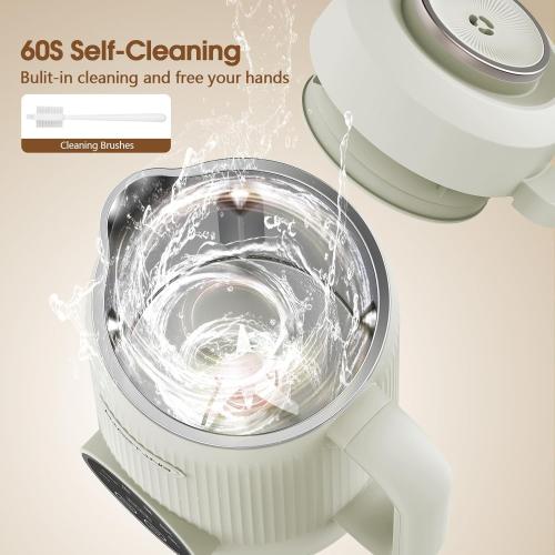 7 in 1 Nut Milk Maker Machine 28oz Automatic Milk Maker for Homemade Coconut, Oat, Soy, Plant-Based Milk, Juice with 18H Delay Start/6H Keep Warm/Self Cleaning (White)