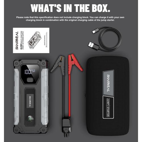 Car Jump Starter 5000A, Jump Starter Battery Pack for Up to 10.0L Gas and 9.0L Diesel Engines, Portable Jump Box with LED Light