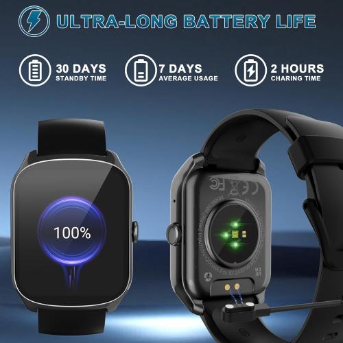 Smart Watch for Men Women, 1.95'' HD Curved Screen Smartwatch(Answer/Make Call), Fitness Tracker with 110  Sport Modes, IP68 Waterproof Fitness Watch with Heart Rate/Sleep Monitor/Pedometer, Purple