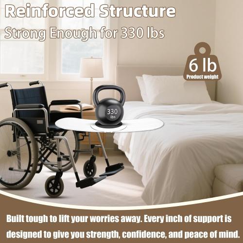 Slide Transfer Board with 360° Rotating Turntable,Sliding Board from Wheelchair to Bed/Car,360°Disc Make Transfers Easier,Heavy-Duty Sliding Board for Patient Senior, Reach More, Move Easier