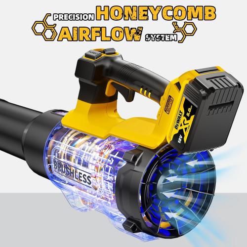 20V Cordless Leaf Blower, Max 600 CFM/125 MPH Turbo Boost Mode Compatible with DeWALT 20V Max Battery, Brushless Motor, Ergonomic 3.6LBS for Driveway & Yard, Tool Only