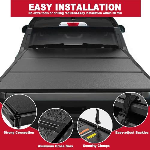 CAPSER 5.5FT Hard Tri-Fold F-150 Tonneau Cover Fits for 2015-2025 Ford F-150 67Inch Truck Bed(incl.F150 Lightning)