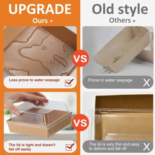 Mini Charcuterie Boxes with Clear Lids 50 Pack, 4.5x4.5 Inches Paper Bakery Boxes Square Disposable Dessert Boxes to Go Food Containers for Daughter, Wedding, Party, Strawberries, Cake & Cookies