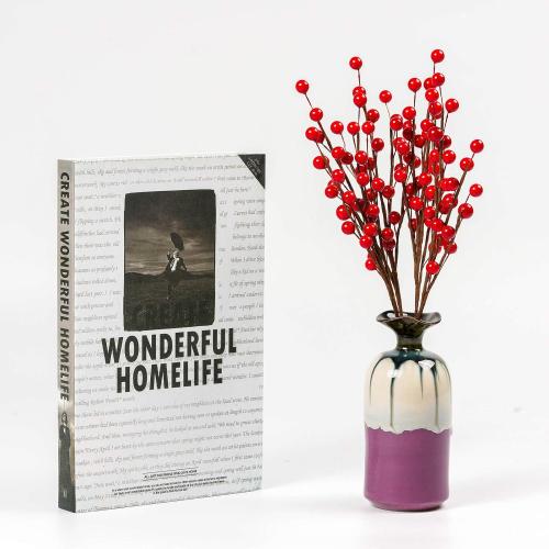 GREENTIME 12 Pack Artificial Red Berry Stems 14 Fake Holly Berry Picks for New Year Holiday Christmas Tree DIY Wreath Crafts Vase Fireplace Home Decor