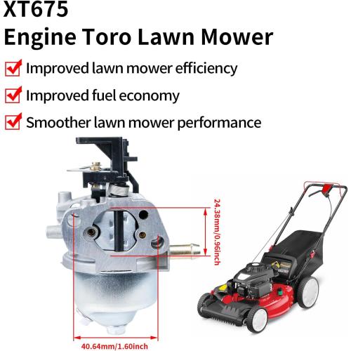 XT675 Carburetor Carb for 14 083 15-S Carburetor for Kohler XT650 XT675 XTX650 XTX675 6.5hp 6.75hp 149cc Engine Lawn Mower with Filter