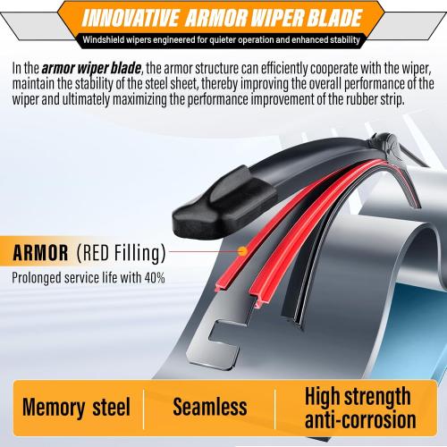 3 Wipers Replacement for Honda fit Rear and Front Windshield Wiper Blades 2009-2020,3 Pieces 28 14 14 inch