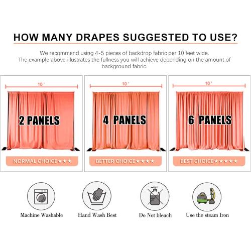 Panels Deep Green Backdrop Curtain, 10 x 7 Feet Background Curtains for Parties, Weddings, Baby Showers, Bachelorette Halloween, Christmas Birthday Party Photoshoot Backdrop Curtains Decorations