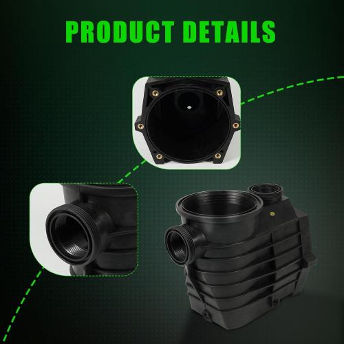 SPX3120AAZ Pump Housing and Strainer with Drain Plugs Threaded Style fit for Hayward Super II 2 Pump sp3000 Series: sp3007 sp3010, sp3000x Series: sp3005x7 sp3007x10, 2 by 2 Inch