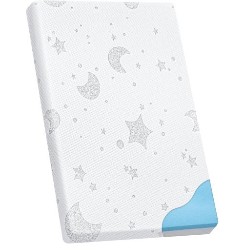 Pack and Play Mattress, 38x26 Pack N Play Mattresses Pad with Breathable Jacquard Cover, Dual-Sided Soft & Firm Memory Foam Baby Mattress for Pack N Play