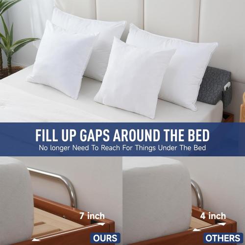 Grey Patent Bed Wedge Pillow Headboard Pillow Mattress Wedge Triangle Pillow Reading Pillow Long Bolster Pillow Bed Gap Filler Mattress Gap Filler Between Your Headboard