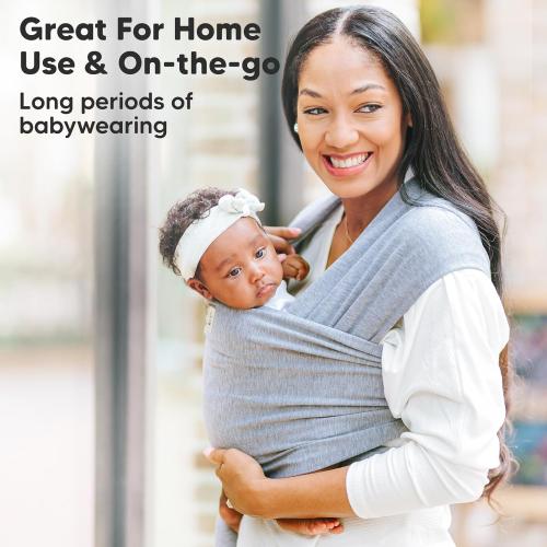 KeaBabies Baby Wrap Carrier - All in 1 Original Baby Carrier Newborn to Toddler Sling, Easy to Wear, Hands Free Bonding, Lightweight, Breathable Infant Wraps (Warm Hearth)
