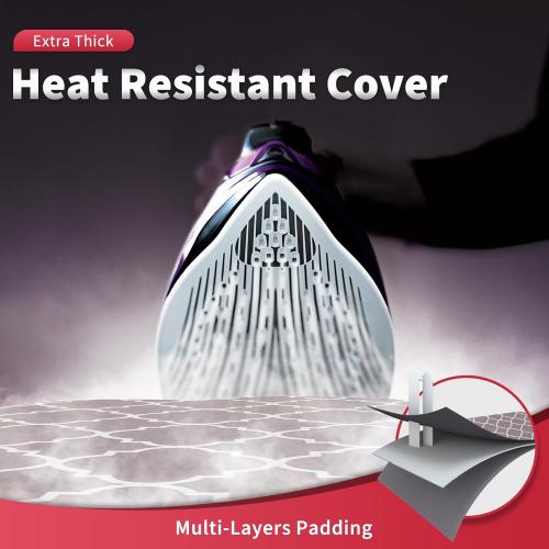 Full Size Ironing Board 57 L X15 W, Large Wide Sturdy Ironing Board with Iron Rest, Foldable Adjustable Iron Board with Heat Resistant Cover, Enhanced Stability (Black Gray)