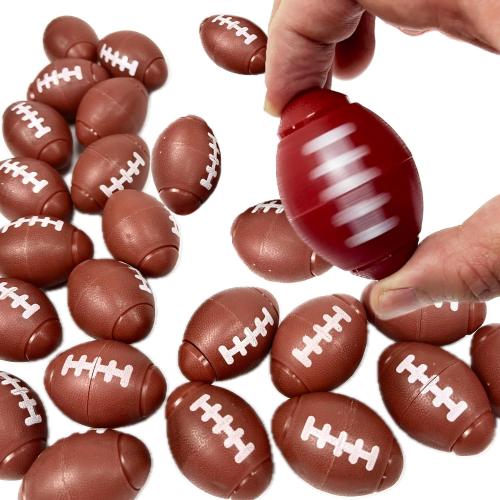 GIFTEXPRESS Football Fidget Spinners - 36 Piece Brown Color Kids 2 Party Favor Toys - Bulk Mini Foot Ball Stress Toy for Boys & Girls Birthday Gift