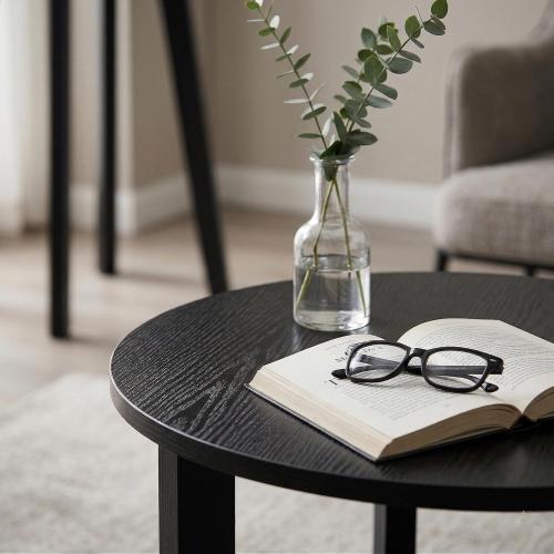 Farmhouse 3-Tier Round Side Table,17.7*21.7inch End Table with Open Storage,Modern Couch Accent Table Circular Nightatand for Living Room,Bedroom,Office,Wooden Table for Narrow and Small Spaces,white