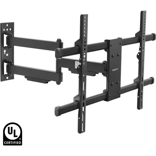 Mount-It! UL Certified Heavy Duty Full Motion TV Wall Mount for Most 37-80 Inch Flat Screen TVs, Wall Mount Bracket Max VESA 600x400, Holds up to 110lb, Full Motion TV Mount 55 inch, 65 inch, 80 inch