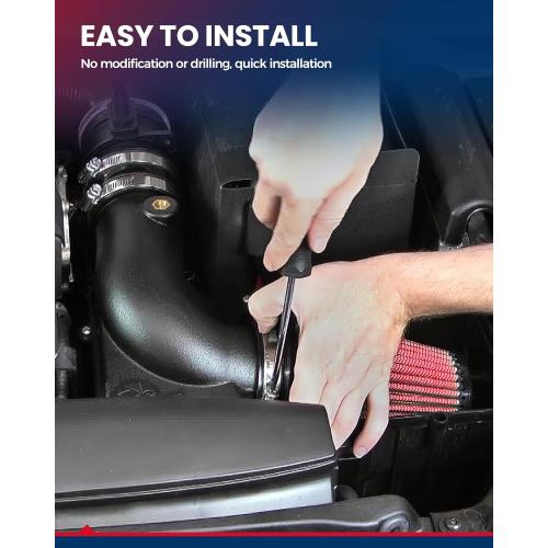 KAX Cold Air Intake Kit Compatible with Silverado 1500/ Sierra 1500 / Avalanche 2009-2013, Tahoe/Suburban 1500/ Yukon/Yukon XL 1500 2009-2014, Escalade/Escalade ESV 2009-2014, Red