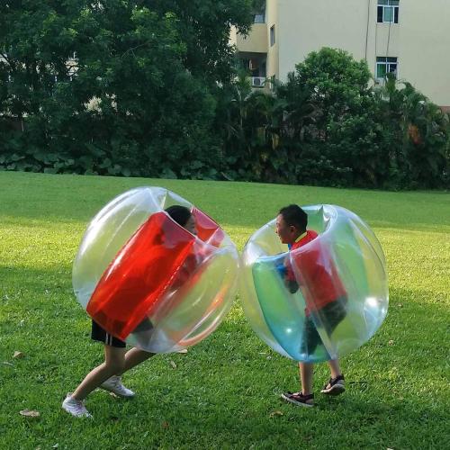 SUNSHINE-MALL 2 PC Sumo Balls for Kids, Bumper Bounce Toys, Kid Sumo Balls, Lawn Game Ball for Kid Outdoor Team Gaming Play for 3  Ages (36 inch,Blue red)