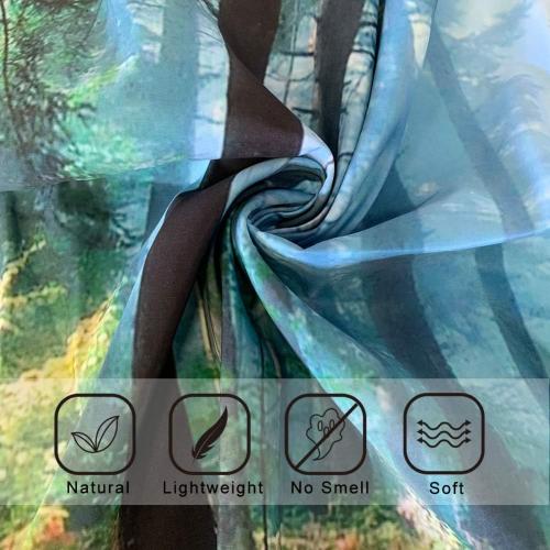 Llamazing Forest Tapestry - Magic Tapestry Curtain for Living Room & Bedroom (Morning Forest, 90.5''L70.8''W) XL