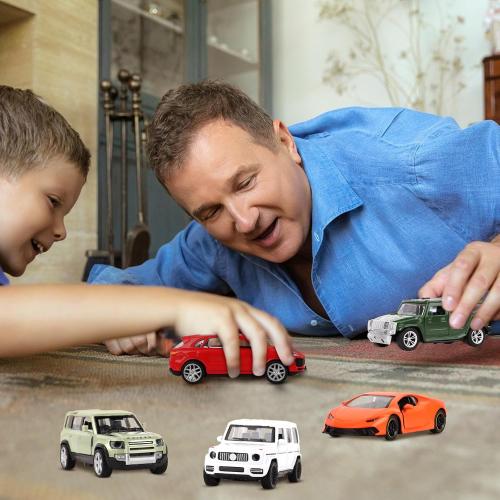 Hooqict Metal Die Cast Toy Car Set of 5, Openable Doors Pull Back Car for Kids Boys Age 3 4 5 6 7 8, Racing Car Party Favors Mini Toy Car for Pinata Stuffers, Goodie Bag Stuffers, Birthday Gifts