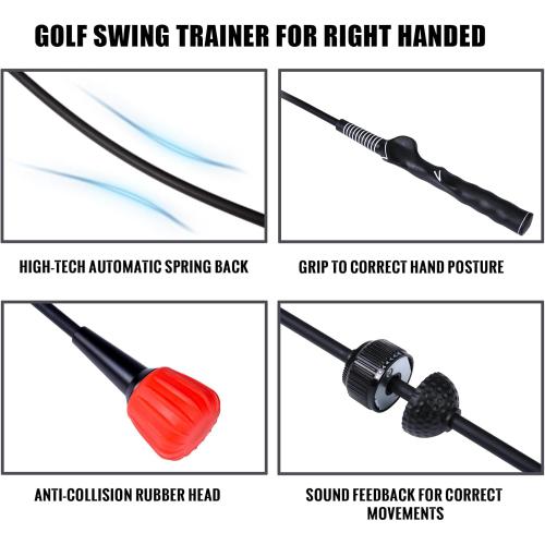 PGM Golf Swing Trainer Aid -2.0 Golf Swing Training Aid Golf Practice Warm-Up Stick for Strength Flexibility and Tempo Training -Suit for Practice Chipping Hitting Golf Accessories