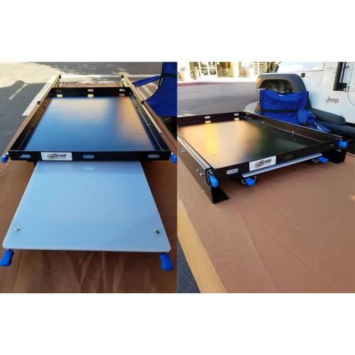 1 Pair 22 Inch 260 Lb Capacity Heavy Duty Locking Drawer Slides with Screws,Side Mount Full Extension 3 Fold Ball Bearing Stainless Steel Drawer Rails,Hardware Drawer Runners Tracks