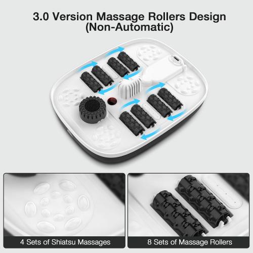 HOSPAN Collapsible Foot Spa, Foot Bath Massager with Heat, Bubble & Massage