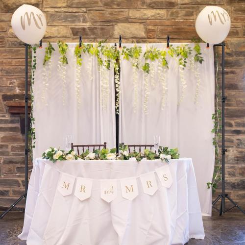 10x7.5Ft Backdrop Stand, Heavy Duty Adjustable Photo Back Drop Stand for Party, Photography, Banner Stand (Includes Six Background Stand Clamps)