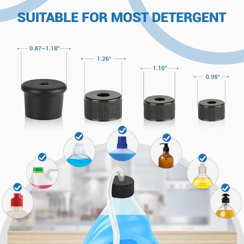 Yofidra Sink Soap Dispenser Extension Kit: Under Sink Dish Soap Dispenser With 47 Tube Hose and Check Valve for Prevent Backflow for Countertop Kitchen Sink Accessories