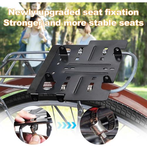 2025 New Rear Child Bike Seat,Rear Mounted Kids Bike Seats,Back Mount Child Seat with Back Rest Armrest Foot Pedals,Fits All Bicycle Rear Frames,Aged1-3 Years Old