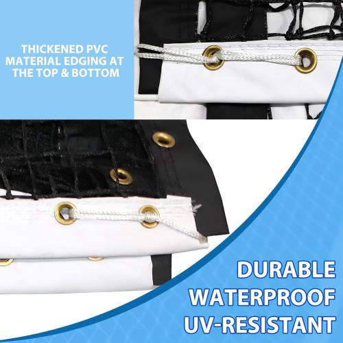 Tennis Net Outdoor Heavy Duty Professional Tennis Court Net Replacement Portable Tennis Net Nylon for Standard Tennis Courts [Includes 2 Fiberglass Dowels]