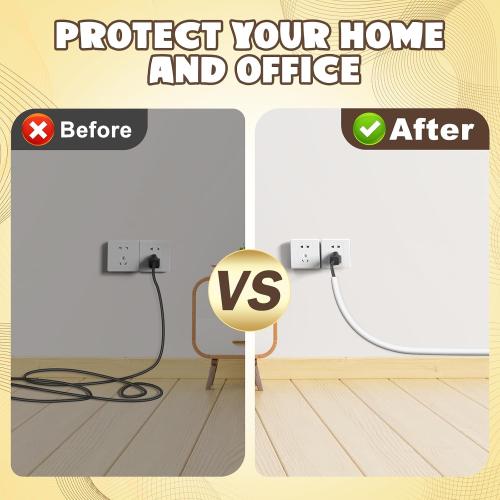 78 Inch Wall Cord Hider, Silicone Self Adhesive Cable Hider Cord Cover, Flexible Wire Covers for Cords Cable Cover Cable Concealer for Wires W0.59” H0.39” White
