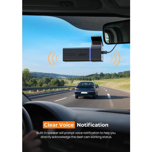 Dash Cam, 2.5K WiFi Dash Camera for Cars, E-YEEGER Mini Dashcam with App, Front Car Camera, G-Sensor, Loop Recording, Night Vision, 24H Parking Mode, 32G SD Card Included, Support 256GB Max