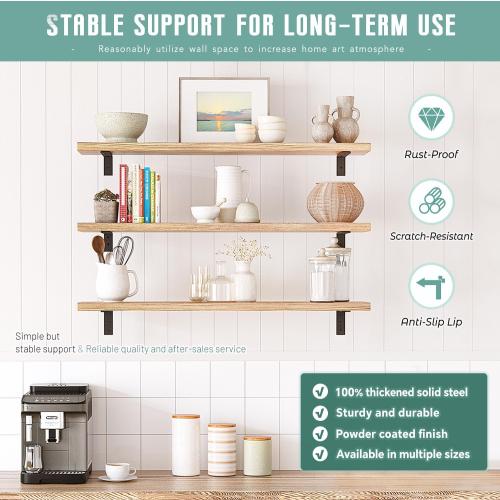 Countertop Support Brackets 3 Pack L Bracket Countertop Brackets 20 x 8 x 2.5 Heavy Duty 3/8 Thick Shelf Brackets Metal Corbels L Shape Bracket for Wood Shelf/Quartz/Granite/Concret Countertops