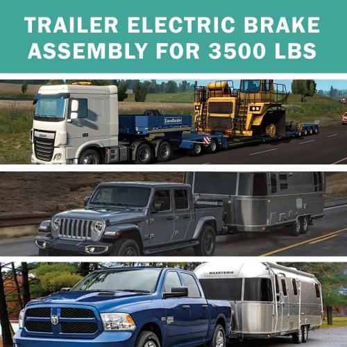 10 x 2-1/4 Trailer Electric Trailer Brake Assembly Right Side for 3500 lbs axle Heavy Duty Electric Trailer Brake Kits 10 x 2.25