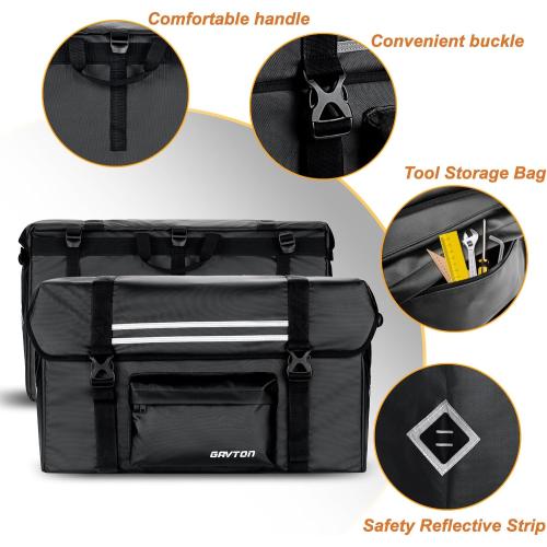 Cargo Bike Panniers 80L Large Capacity Waterproof Electric Bike Rear Rack Bag For Ebike Rear Seat Bicycle Panniers for Cycling Traveling Commuting