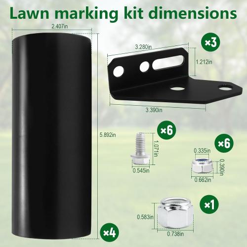 19A70059 Lawn Striping Kit Compatible with 50-60 Cub Cadet and Troy-Bilt Mustang Series Zero Turn Mowers