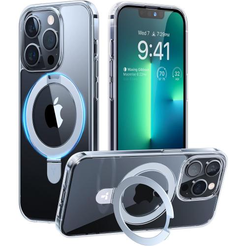 TORRAS Magnetic for iPhone 13 Pro Max Case 6.7 inch with Stand, Clear