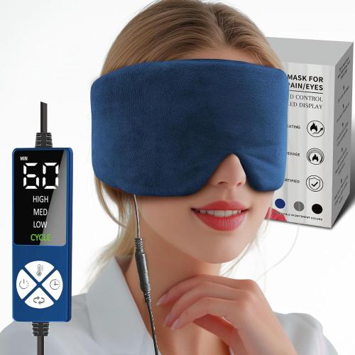 Large Sinus Heating Pad for Face with Dual-Mode Heating, Heated Eye Mask Sinus Mask Electric Face Heating Pad for Dry Eyes, Sinus Pressure Relief, Migraine, Tension Headache, TMJ Relief