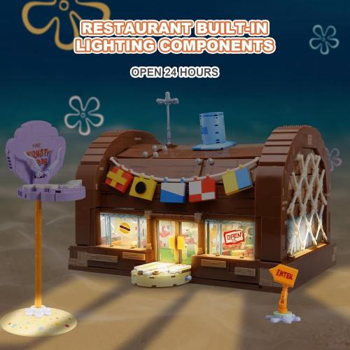 Toy Building Brick Blocks Toys Sets Display Box kit Action Figures Pineapple House Patrick Stone Star Home for Boys and Girls Kids Age 2-4, 3-5, 5-7, 8-12 Fans STEM Gift (2718 pcs)