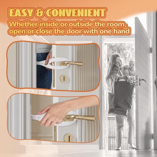 TGIOW Cat Door Latch, Cat Door Stopper Keep Open 2.5-6, 2 Pcs, White