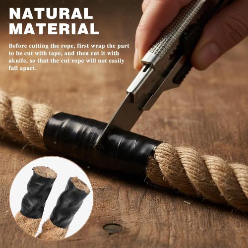 1 1/2 Inch x 100ft Jute Rope Natural Thick Heavy Hemp Rope Nautical Ropes Twisted Manila Rope for Crafts, Climbing, Bundling,Anchor, Hammock, Nautical, Cat Scratching Post, Tug of War, Decorate