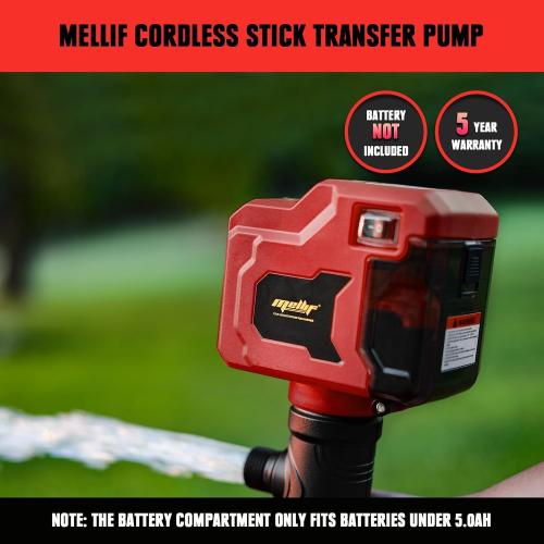 Cordless Stick Water Transfer Pump Compatible with Milwaukee 18V Battery(Tool Only), 720GPH Brushless Stick Utility Pump for Pool Garden Pond